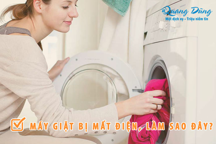 máy giặt bị mất điện