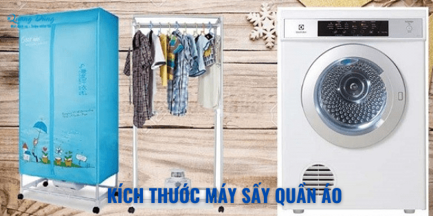 kích thước máy sấy quần áo
